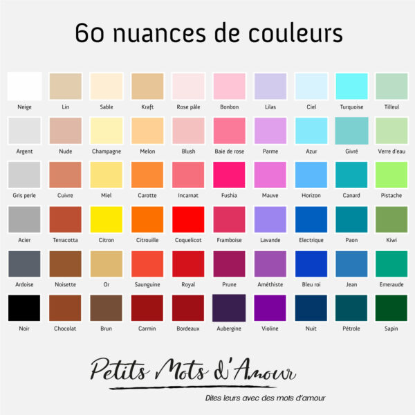 Nuancier couleurs